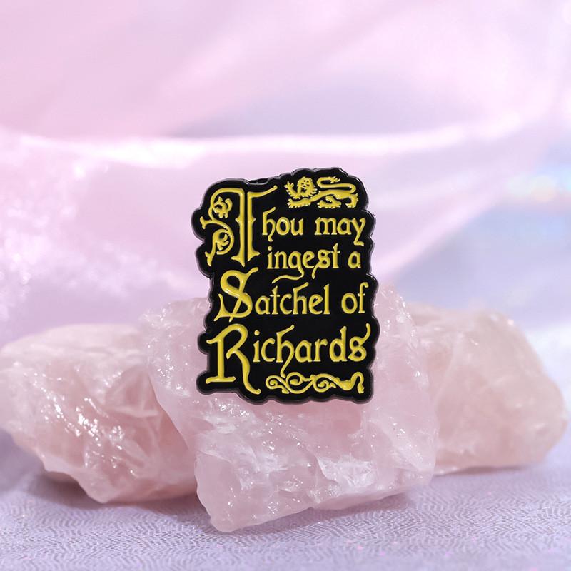 Unique Geometric Letter Badge Brooches Stylish Creative Enamel Pin Accessories Gift For All