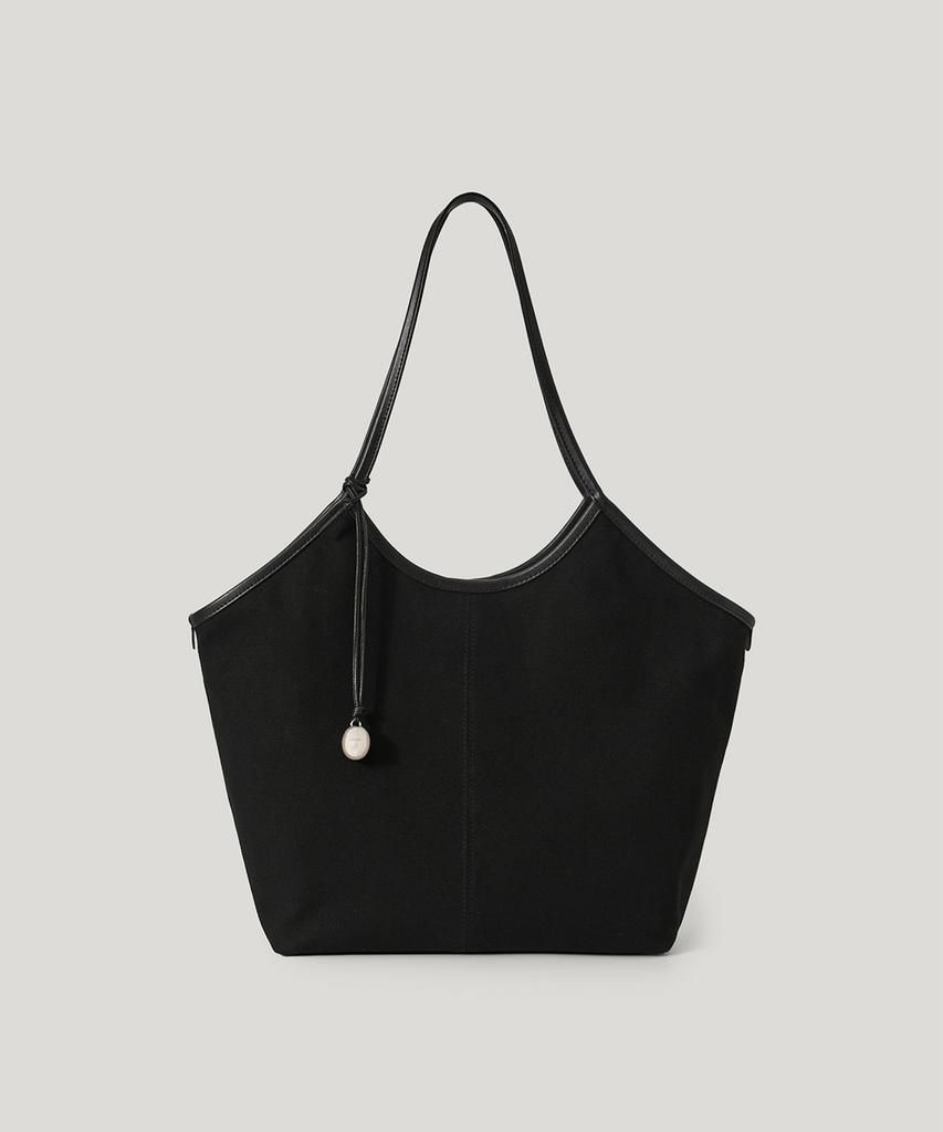 Ovhee Vert Canvas Shoulder Bag_Black