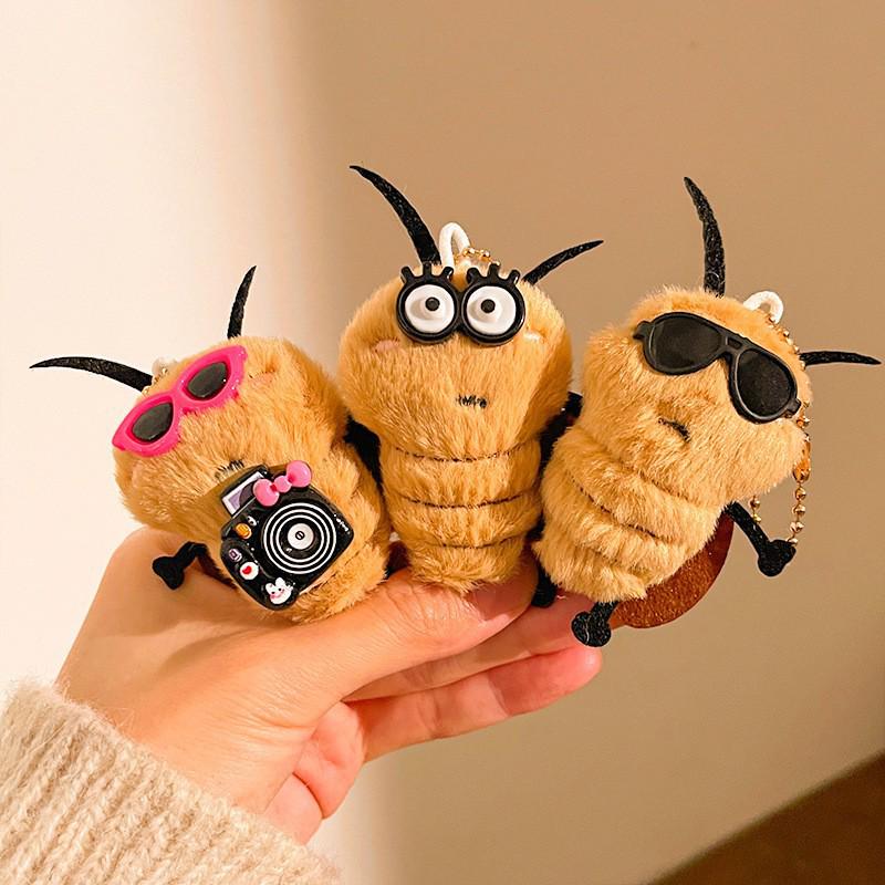 Cartoon Cockroach Plush Doll Pendant - Cute Backpack Decoration & Fun Student Gift