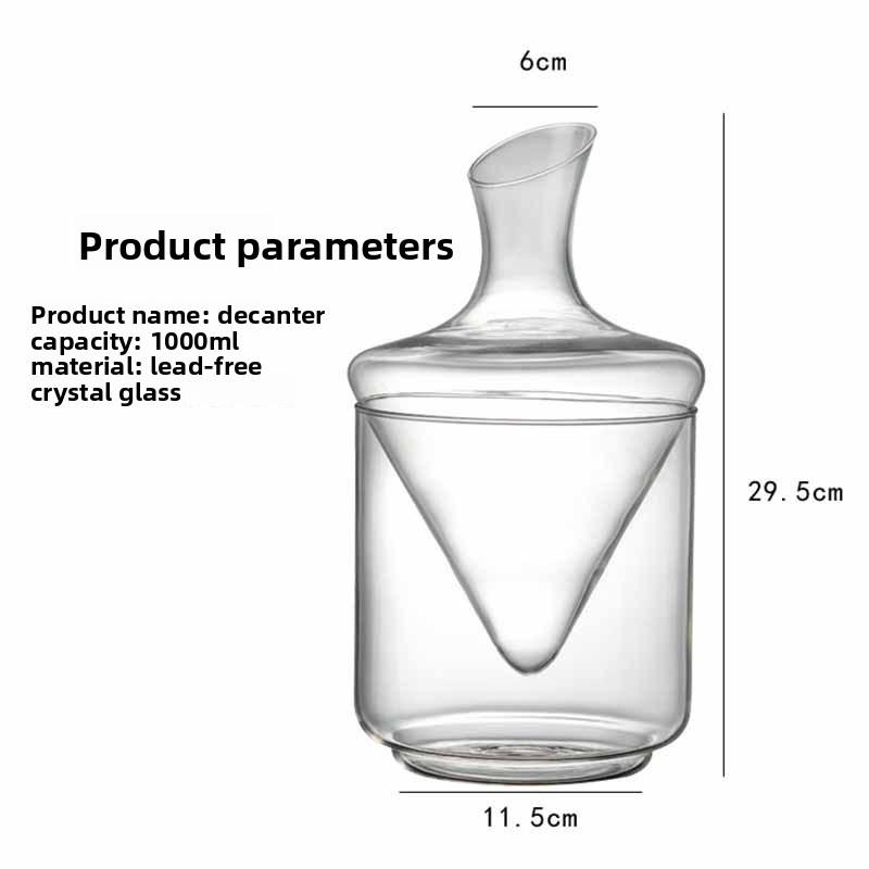 Household European ice bucket diagonal red wine quick decanter diagonal tumbler wine dispenser high borosilicate decanter