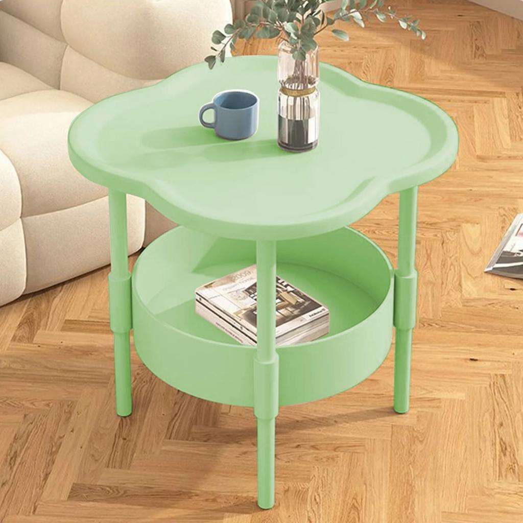 2 Tier Side Table, End Table Side Table Waterproof Small Sofa Coffee, Side Tables Bedroom Indoor Outdoor With Removable Tray For Living Room Bedroom B