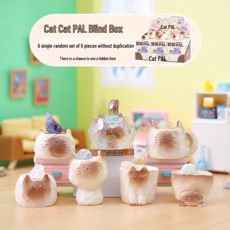 Chao Wan Super Stable Emotion Little Fairy Luo - Second Wave Flocked Blind Box Cute Desktop Decoration Ornament.