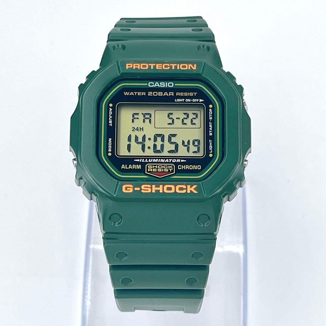 [Good condition/New battery] G-SHOCK DW-5600RB Green Watch Revival Color Reprint