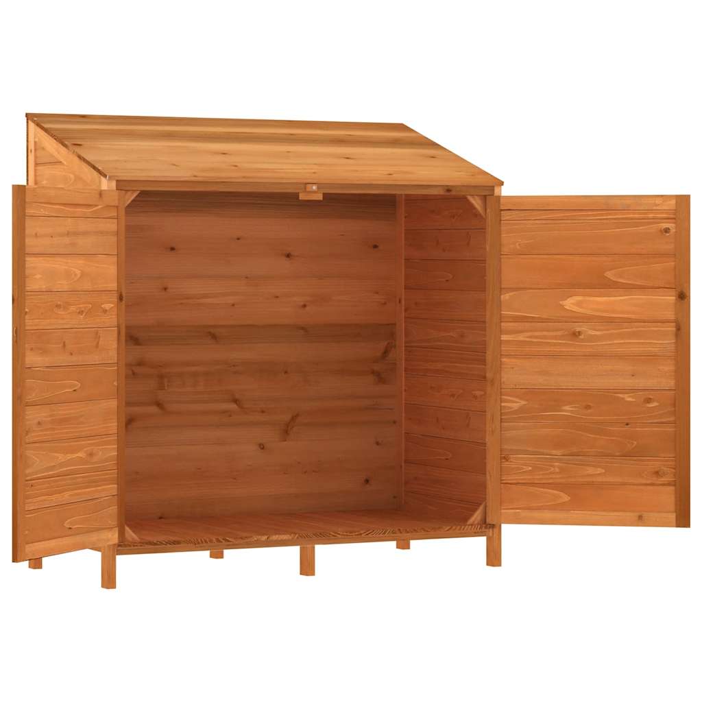 Vidaxl Garden Shed, Brown, 102X52X112 Cm, Solid Fir Wood