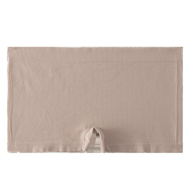 Women Seamless Low Waist Breathable Ribbed Solid Color Safety Underwear Panties
