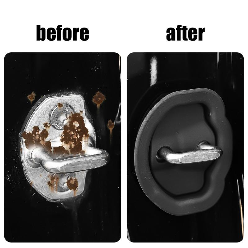 Încuietoare ușii mașinii capac cataramă Amortizor de șoc Încuietoare ușii automată Anti-coliziune cu absorbție a șocurilor Pad de protecție pentru Tesla Model 3/Y