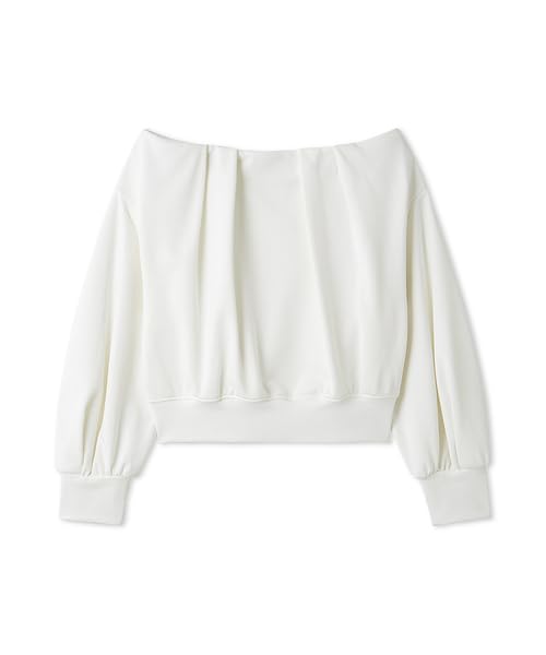 Snidel Tuck Sweatshirt Free Size Off-the-Shoulder SWCT251158, Women's, White,