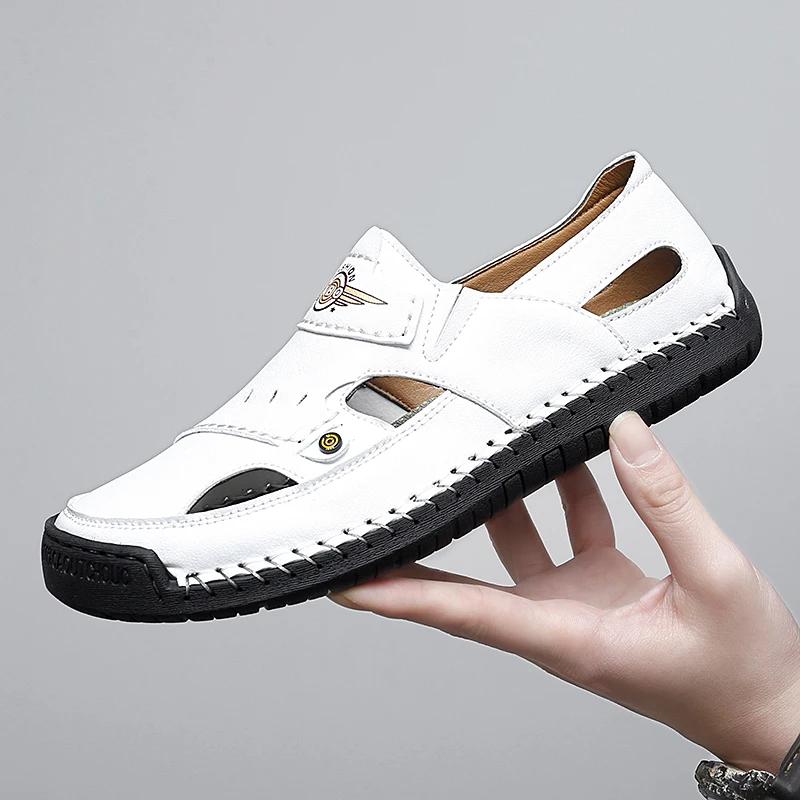 Summer Men Sandals Beach Slippers Trekking Casual Fashion Fishing Comfortable Classic Roman Hiking Climbing Outdoor Leather