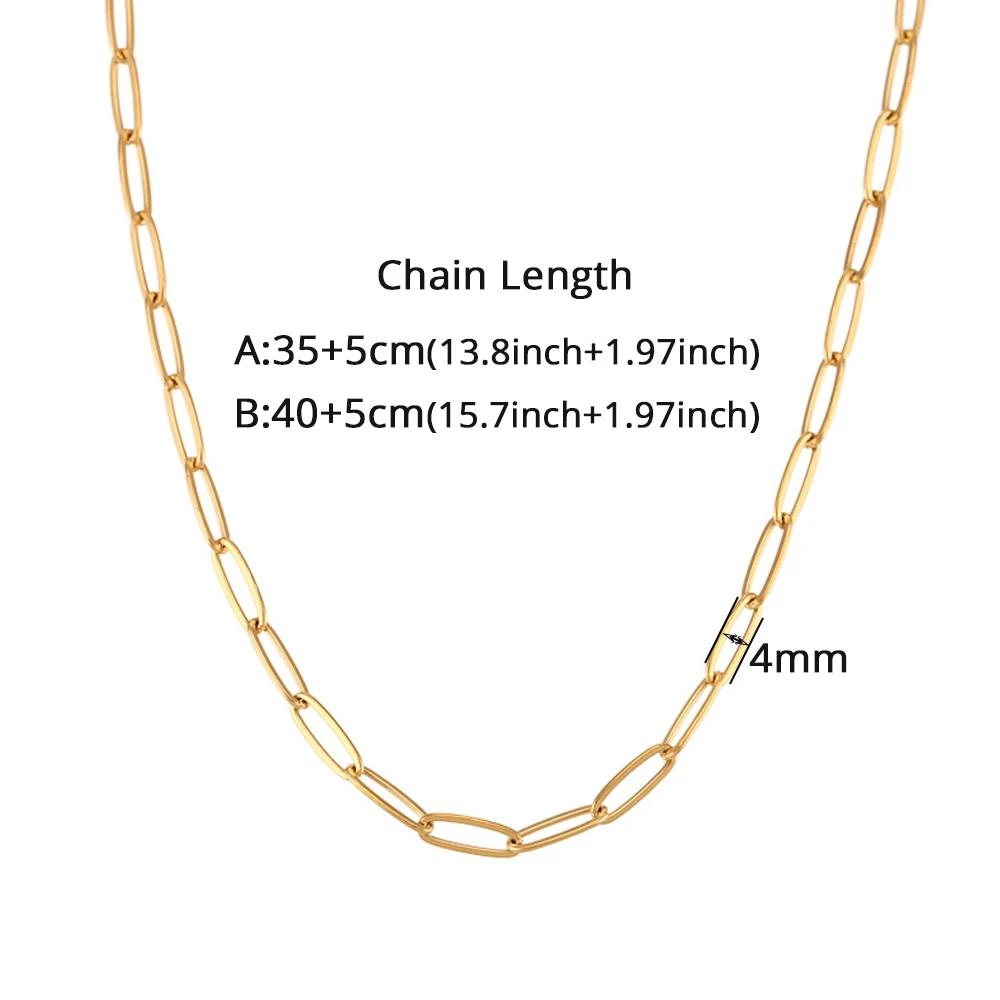 Gold Silver Color Stainless Steel 3mm Paperclip Link Chain Bracelets Neckalce For Women Fashion Party Wedding Jewelry Sets Gifts