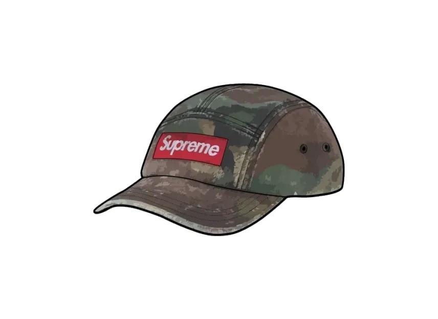 798985 Supreme Overdyed Camp Cap  Woodland Camo One-Size