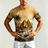 2026 New Egypt Pyramid Print Jersey Ancient Hieroglyph Soccer T-Shirt Men And Women Quick Dry Breathable Casual Sports Tee