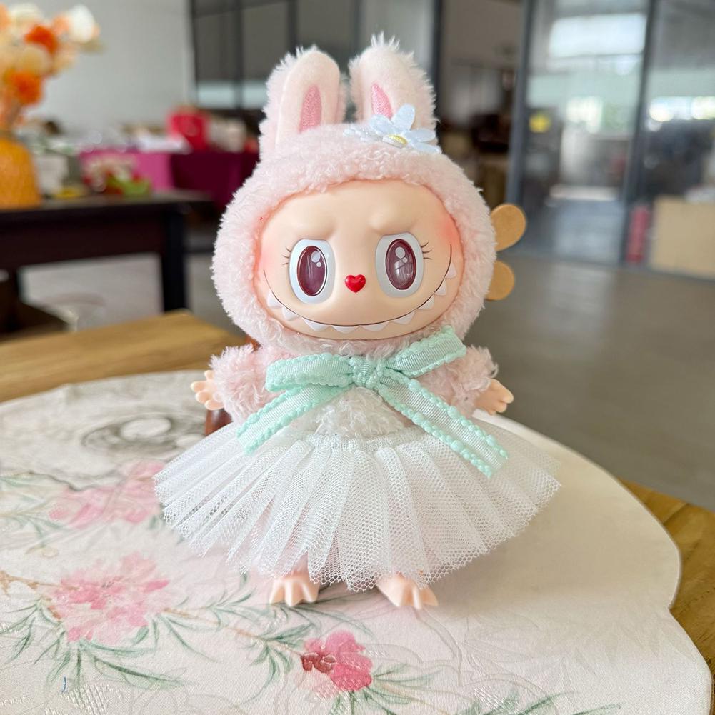 For 15-17cm Labubu Doll Clothes Fashion Clothes Summer Skirts Doll Clothes Color Match Dresses Dolls Accessories Cute Decoration Little Clothes