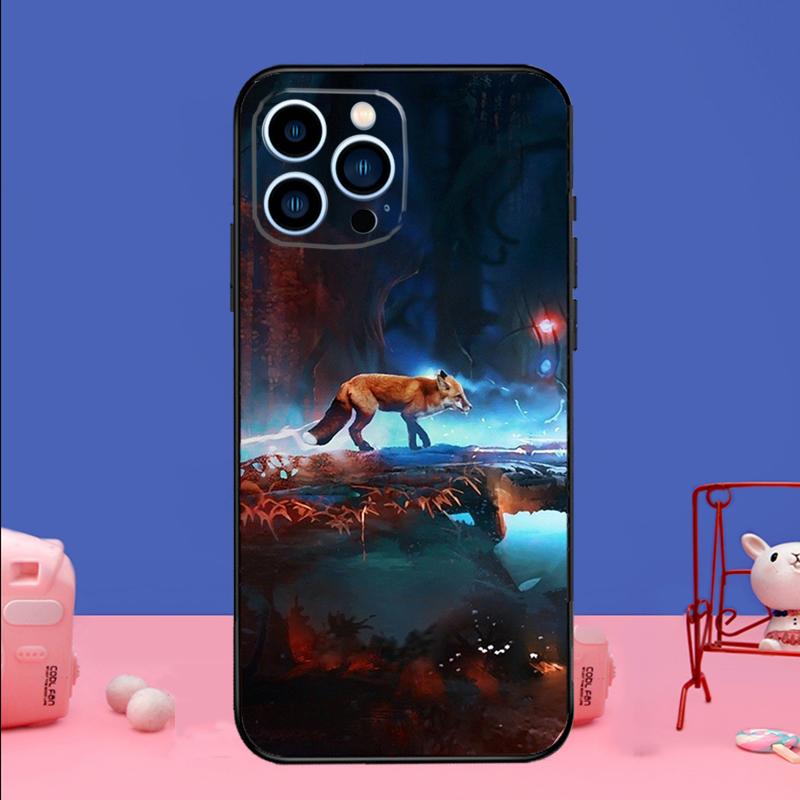 Anime Fox Phone Case For iPhone 16 15 14 13 12 11 17 Pro Max Plus 12 13 Mini 16e 17 Air Bumper Cover