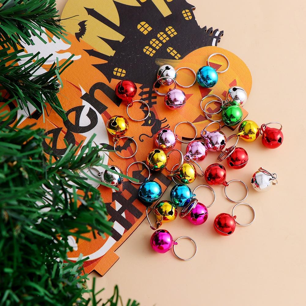 24Pcs 14mm Christmas Bell Vintage Cat Collar Bell Pet Pendant Xmas Tree Hanging Bells  Wind Chimes