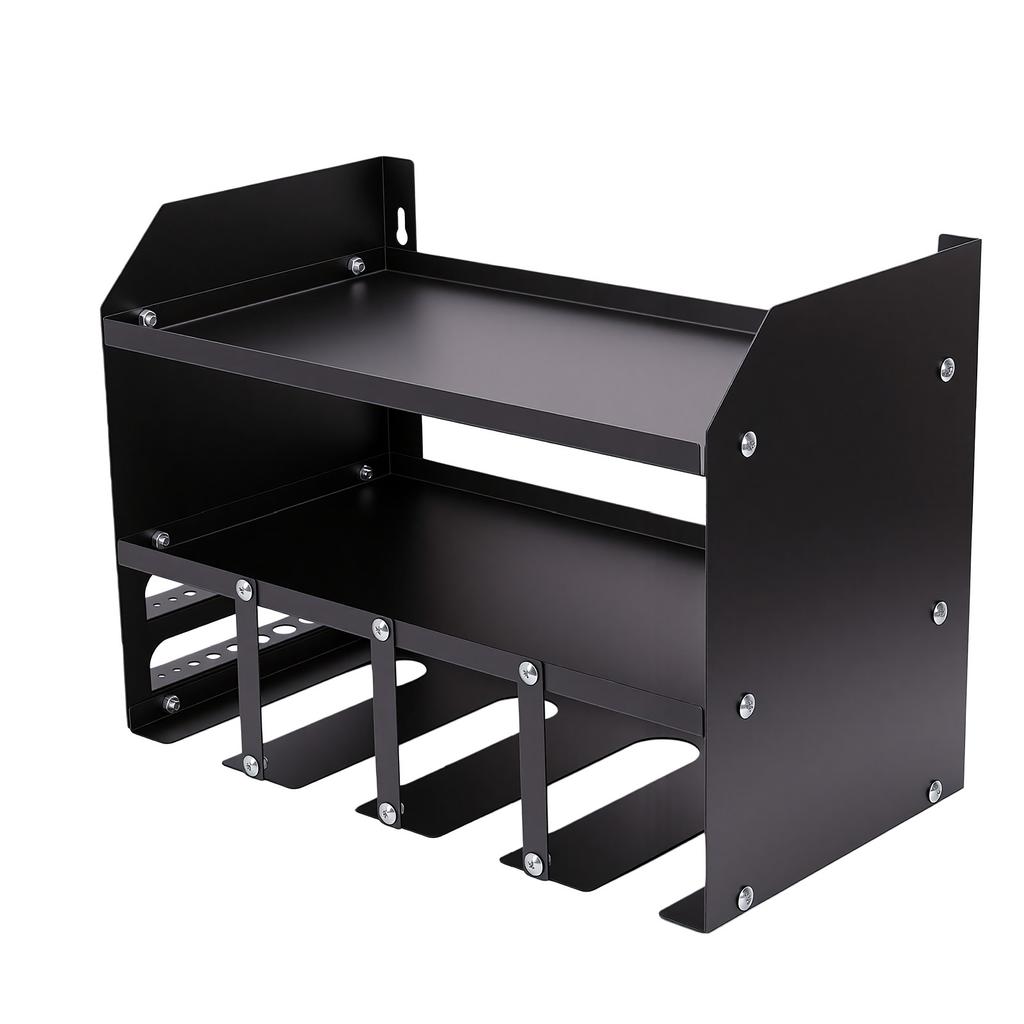 Wall Mount Power Tool Organizer Heavy Duty Metal Garage Tool Storage Rack for Workshop Auto Repair Shop