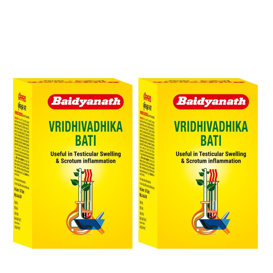 

Baidyanath Vridhivadhika Bati Ayurvedic Herbal Tablets For Men’s Wellness | Traditional Blend Of Herbs And Minerals | 30 Tablets X Pack Of 2