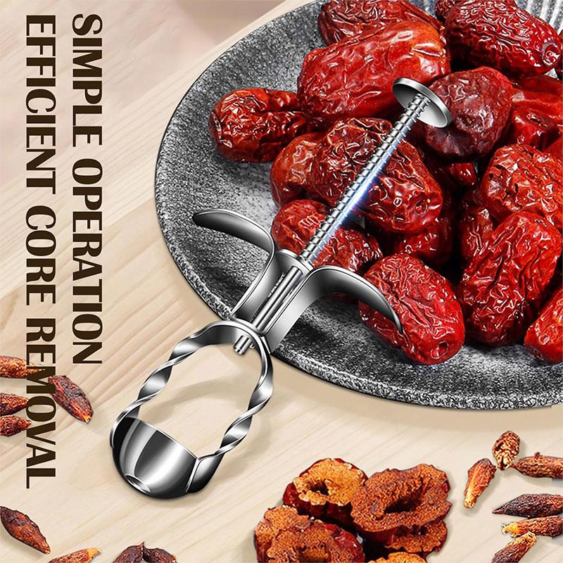 Fruit Corer Red Date Corer Easy To Use and Clean Suitable for Large and Small Red Dates Hawthorn Cherry Pitting Kitchen Gadgets