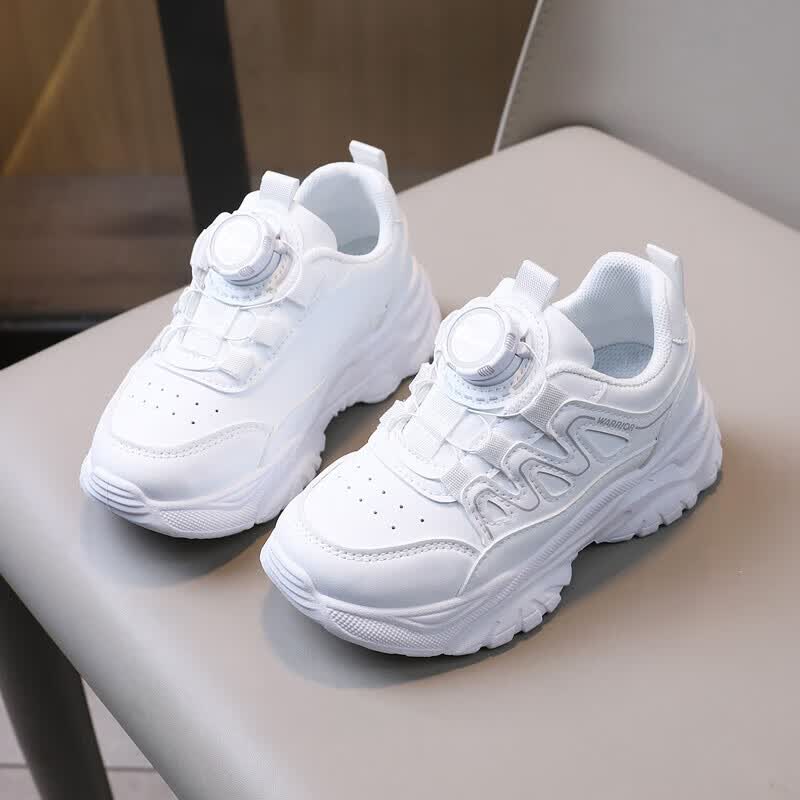 Warrior WZ(CL)-0647 White Rotary Buckle Casual Shoes 34