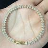 10 Colors Luxury CZ Tennis Cubic Zirconia Gold Silver Color Iced Out Chain Bracelet Bling Jewelry for Women Party Gift