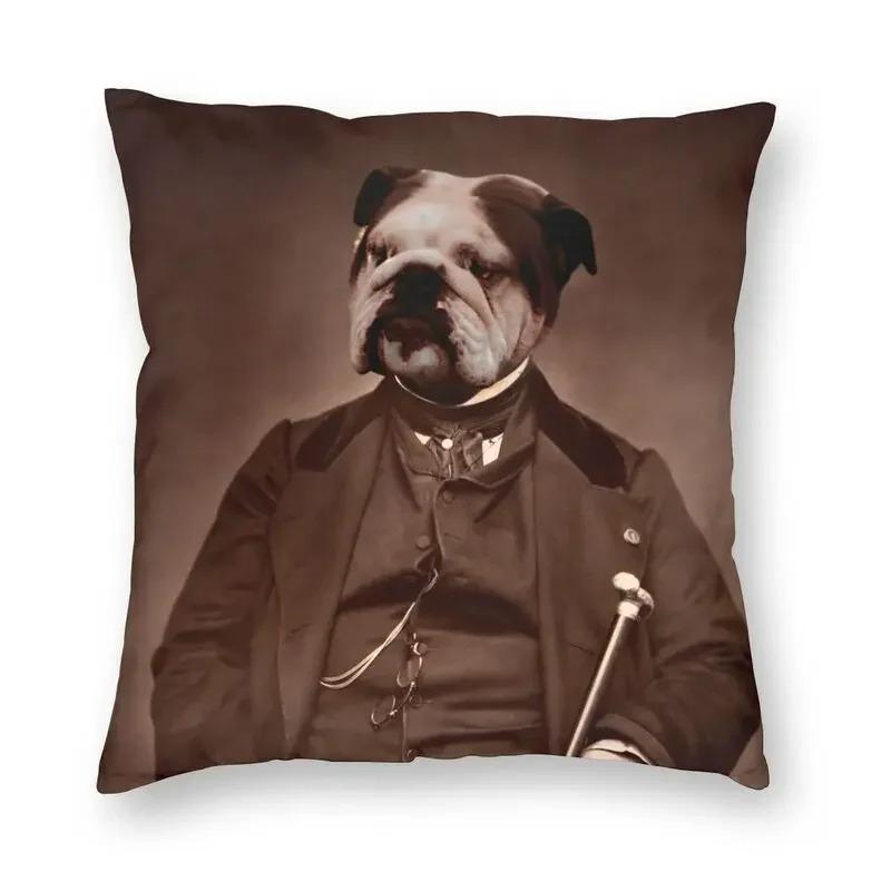 Pet Dog Funny Puppy Floor Pillowcase Living Room Home Decor Nordic English Bulldog Cushion Cover