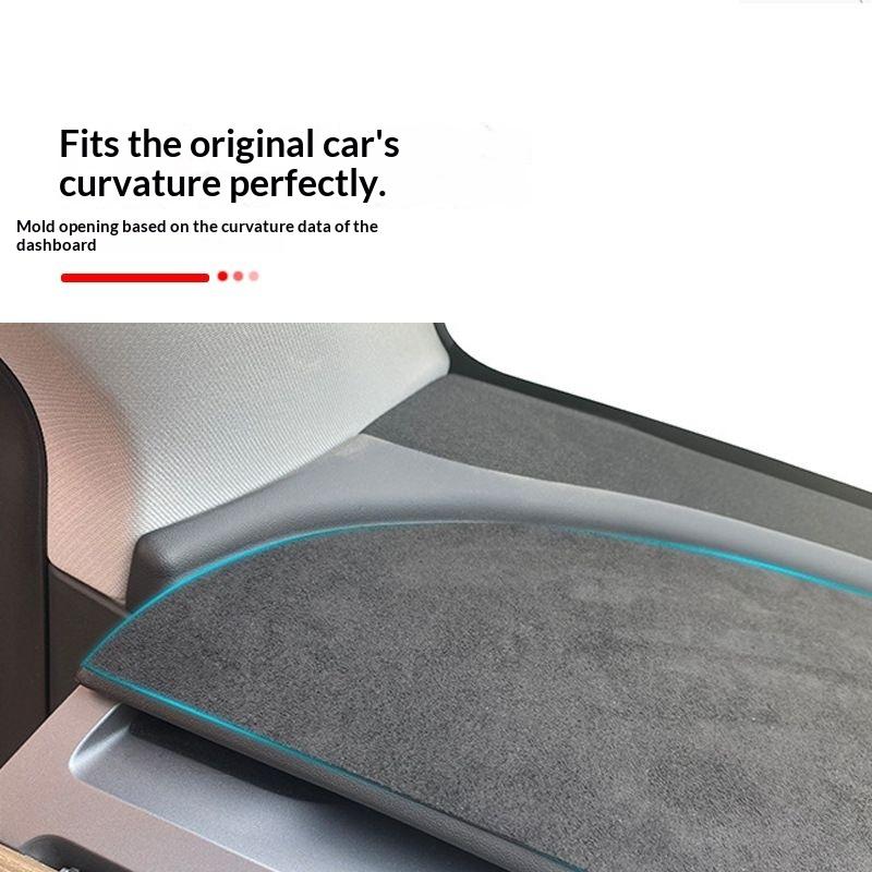 For Tesla Model Y Juniper 2026 2026 Dashboard Cover Pad Suede Sunshade Protector Anti-UV Dash Mat Non-slip Pads Car Accessories