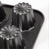 12-Cavity Canele Mold Cake Pan Non-Stick Canele Muffin Bakeware Cupcake Pan for Oven Baking Pudding Molds