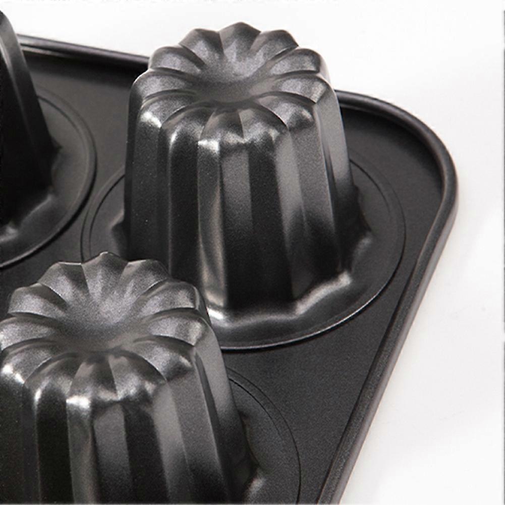 12-Cavity Canele Mold Cake Pan Non-Stick Canele Muffin Bakeware Cupcake Pan for Oven Baking Pudding Molds