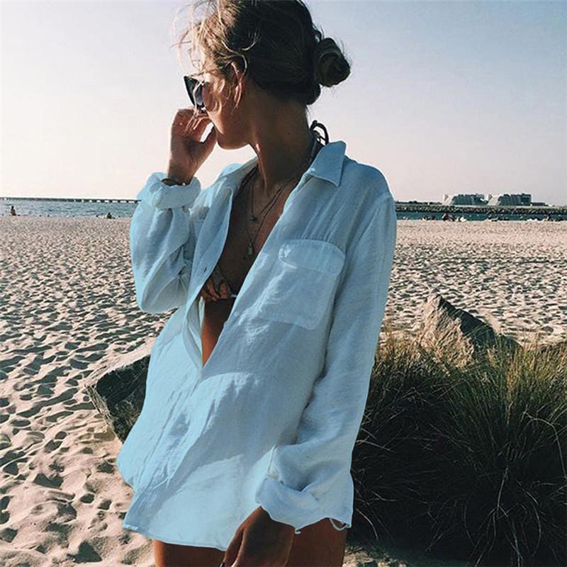 Chic Beach Cover-up: European & American Style Vacation Cardigan - 8 Colors