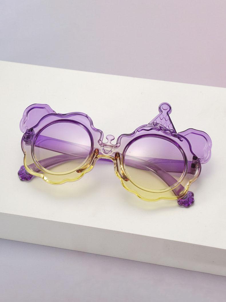 

Cute Funny Pastel Bear Kids Sunglasses with Ombre Gradient UV Protection Adorable Animal Sun Glasses New Eyewear KJ290