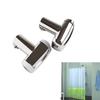 25mm Curved Shower Curtain Rod Swivels Flange Rustproof Zinc Alloy Bathroom Organizers Adjustable Installation