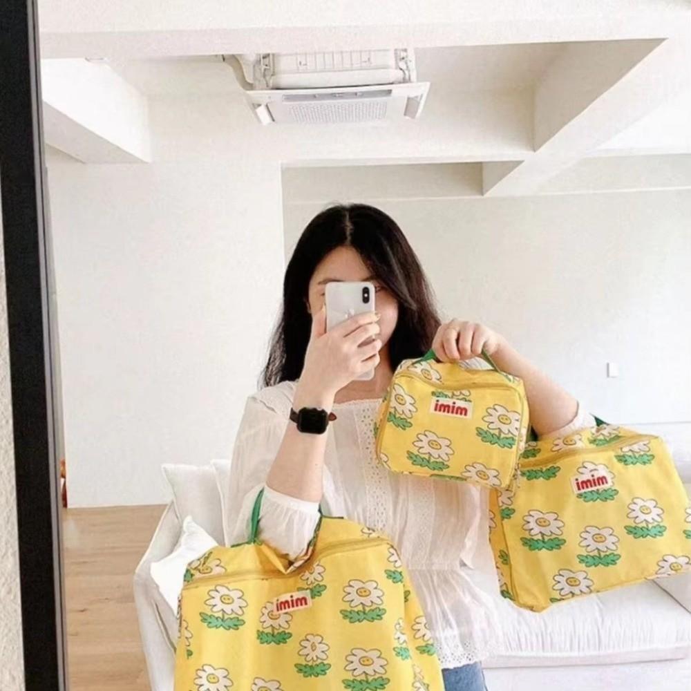 Portable Storage Bag with Zipper Handheld Bag Korean Tote Bag  Storage Organizer