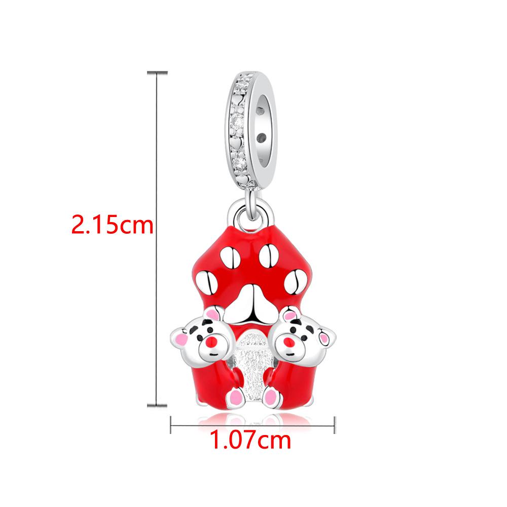 Eco-friendly Copper Cartoon Fairy Tale Pendant Beaded Bracelet Necklace DIY Loose Beads Accessory