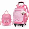 Children'S Tie Rod Schoolbag Three Rounds Girl Princess Primary School Backpack Girls Schoolbag 1-3-5 -6 Level Drag