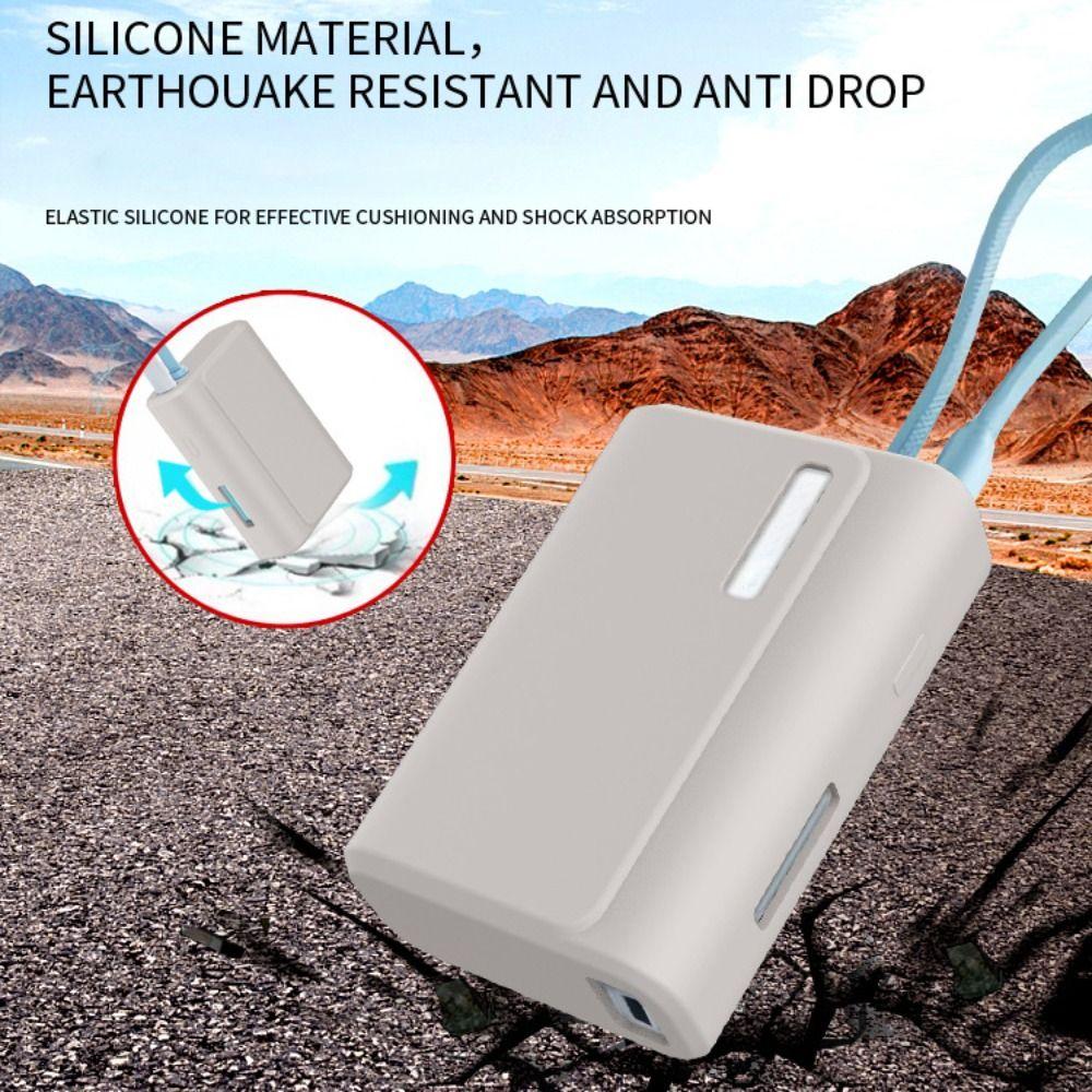 Silicone Portable Charger Protective Case Anti Drop with Lanyard Carrying Organizer Case Soft for CUKTECH CP13 10000mAh