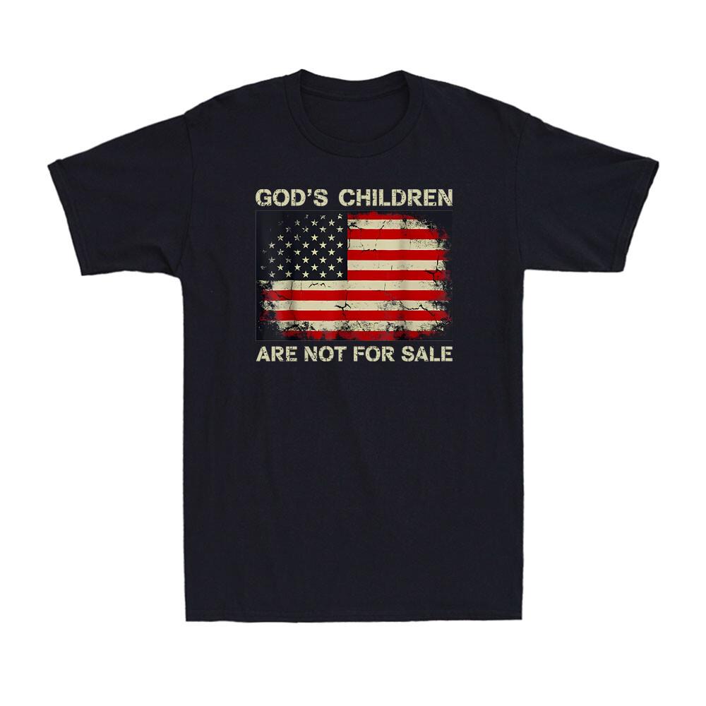 God s Children Are Not For Sale American Flag Religious Vintage Men s T-Shirt XXXXL
