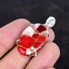 Kingman red mohave copper turquoise pendant gemstone jewelry statement pendant 925 sterling silver pendant handmade jewelry gifts for women