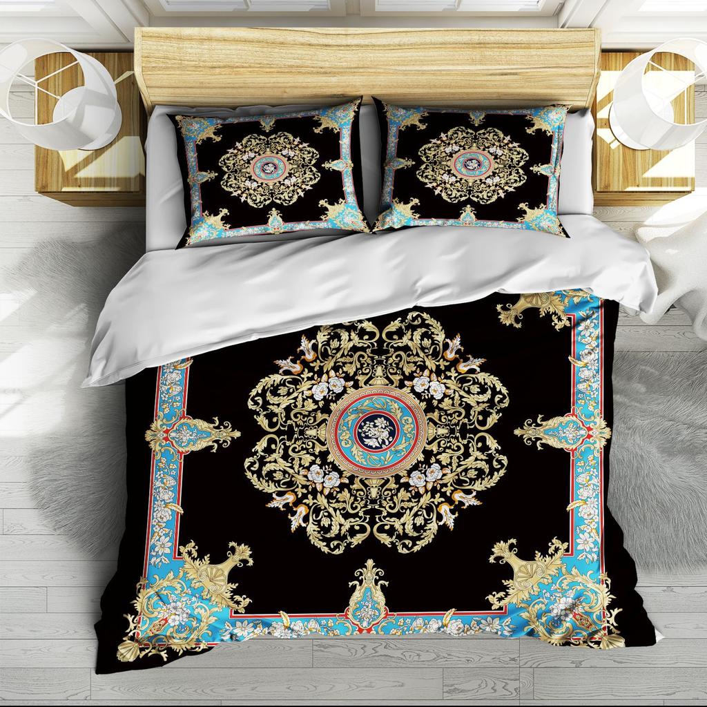 3D Digital Printing Three-Piece Quilt Cover Bed Sheet Kit