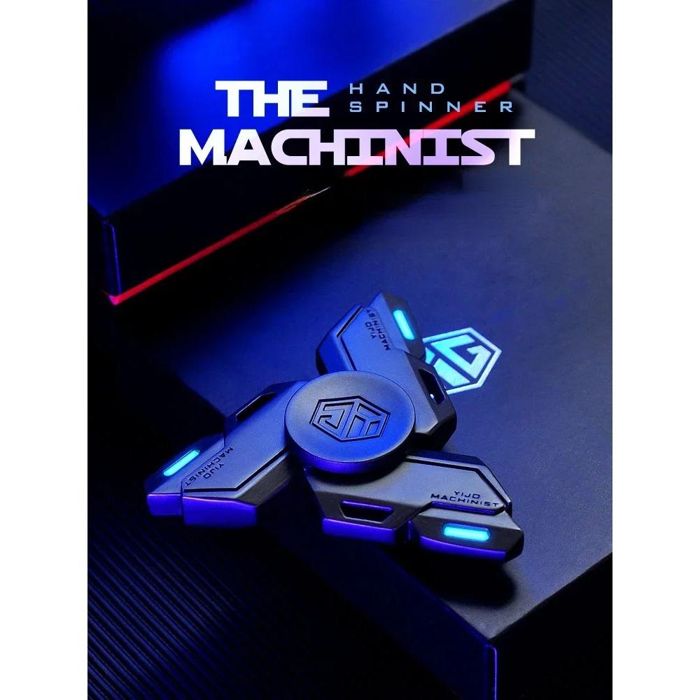 Fidget Spinner Metal Alloy Luminous Long Lasting Fingertip Gyro EDC Spinning Top Stress Relief Toys for Adults Kids Gifts