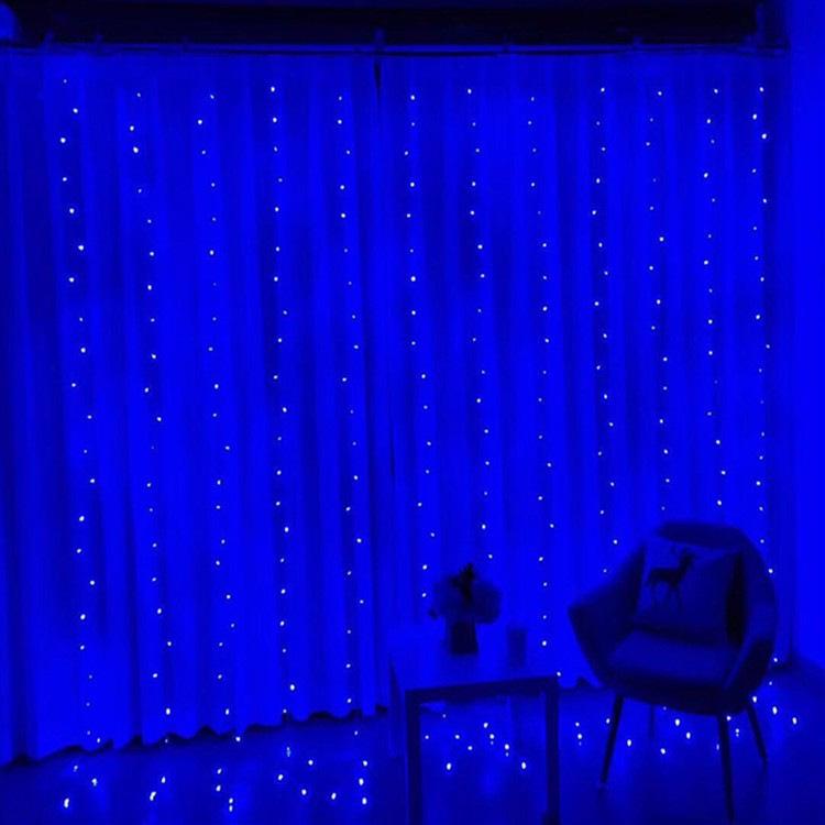 LED Remote-Controlled Copper Wire Curtain Lights for Atmosphere and Christmas Room Decor