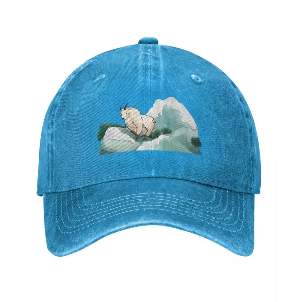 Mountain Goat On a Mountain Baseball Cap Military Cap Unisex New Hat Ball Cap Uv Protection Solar Hat For Girls Unisexs