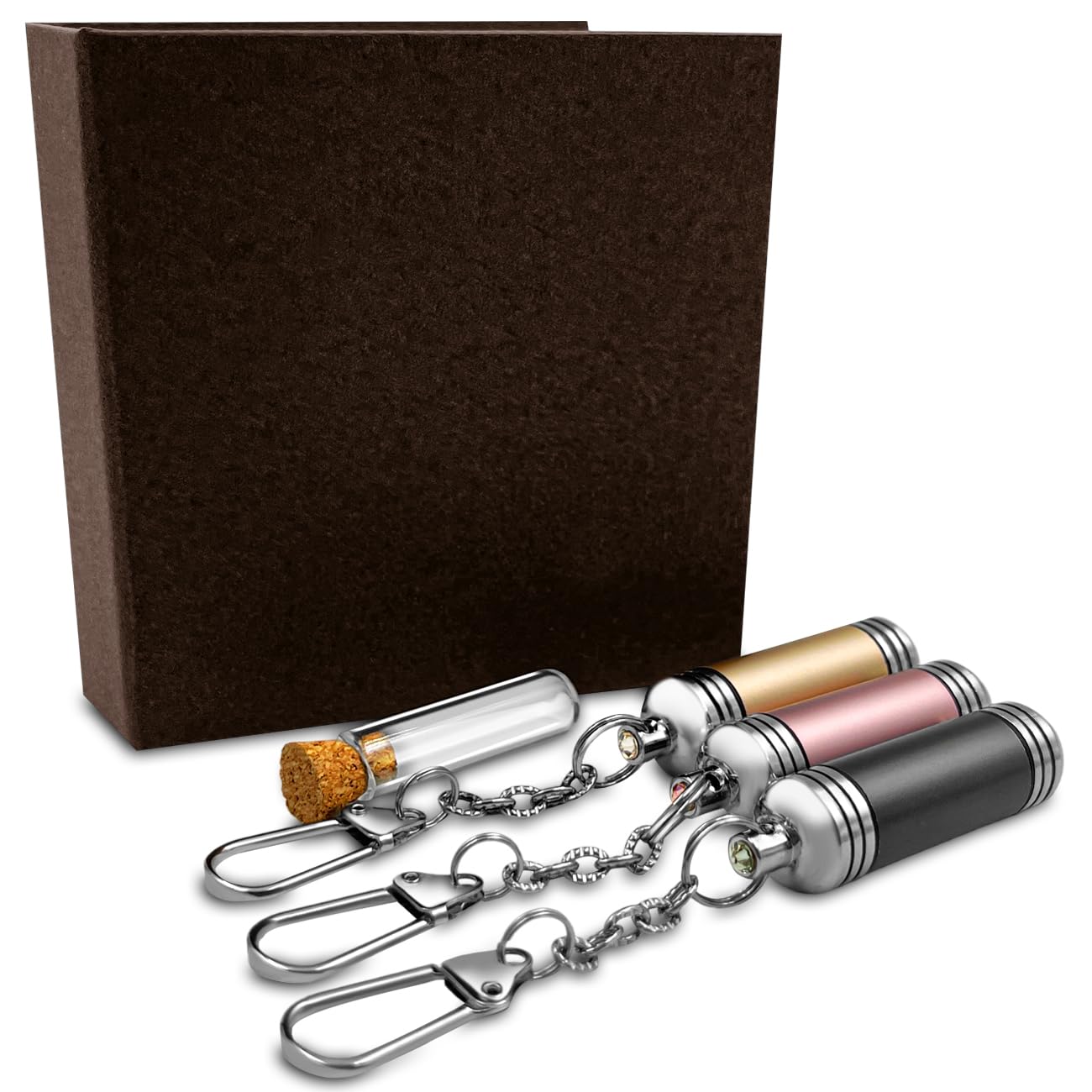 

Кремационная капсула в стеклянной трубке с двойными стенками, с фоторамкой и брелоком, идеально подходит в качестве кремационного кулона или аксессуара для ожерелья (Космический серый)