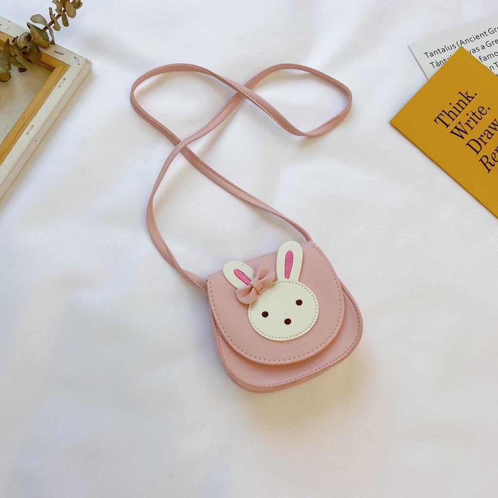 Dětské doplňky Malá taška přes rameno Roztomilý králík Dívčí malé crossbody tašky Kreslená dětská mini peněženka na mince Kabelky
