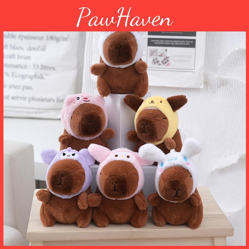 Adorable Capybara Plush Toy Bag Charm Soft Stuffed Animal Doll With Cute Design