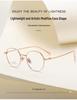 Keming Retro Titanium Round Eyeglass Frames with IP Plating - Model 3122