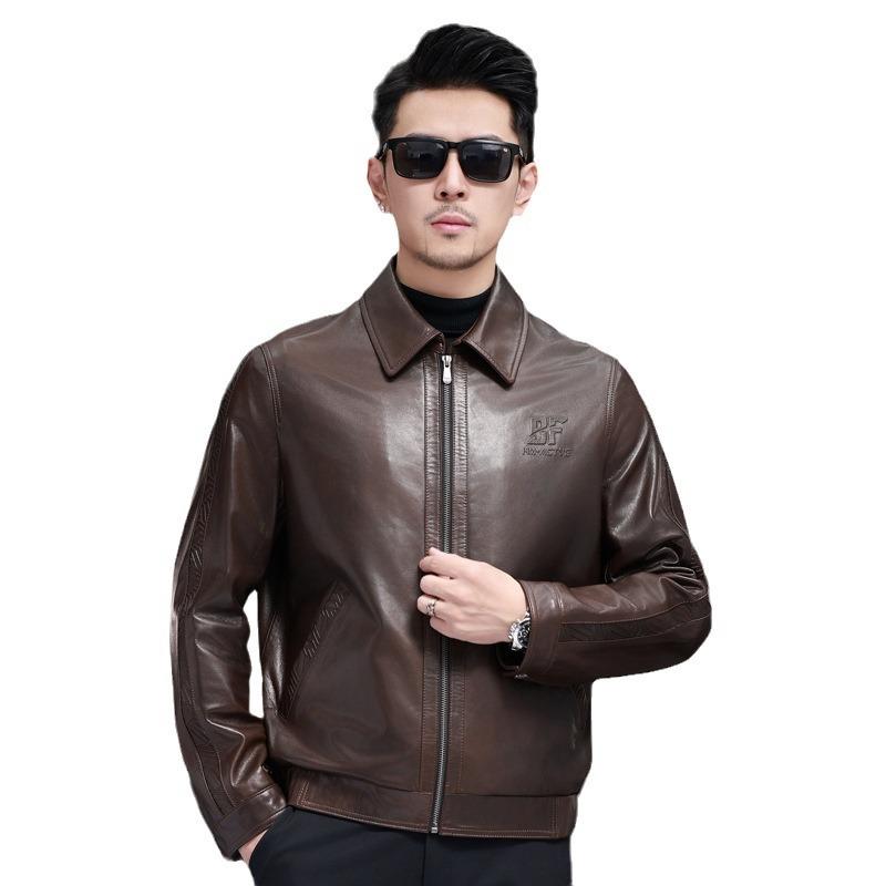 Осенняя кожаная куртка из козьей кожи — фото 5