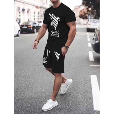 2-piece 3D Printed Men's Short Sleeve Shorts Set Summer Casual Everyday Men's T-shirt Outdoor Street Men's Sports Shorts