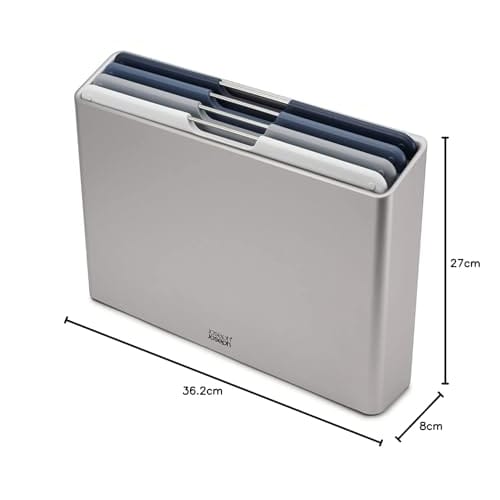 Joseph Joseph Folio Large Sky Cutting Board, Set of 4, Dishwasher Safe, Storage, Authentic Product, 60193