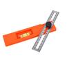 Adjustable Positioning Marking Ruler and Clamp Multi Angle Scribing Protractor Tool for Woodworking Use Dual Scales
