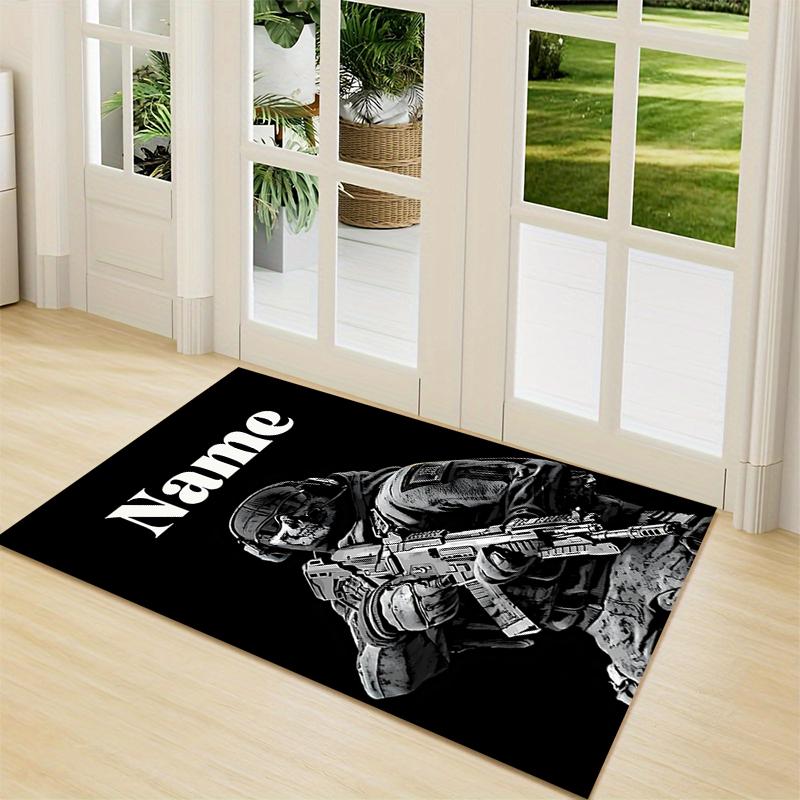 Custom Name Fall Guys Party Carpet Rug Customizable Soft Washable Anti-Slip Home Living Room Sofa Mats Personalized Rug. 090990