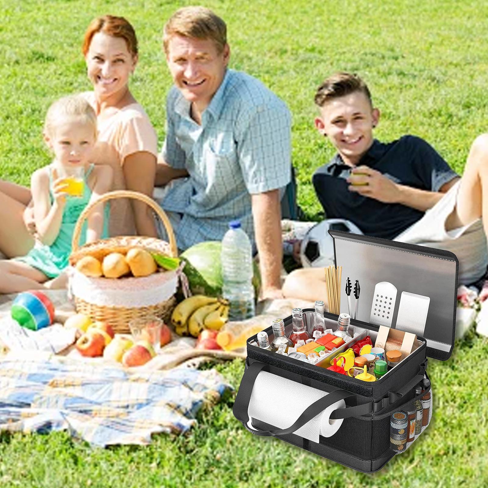Picnic Tote Large Capacity Portable Insulated Picnic Cooler Bag For Recreation Camping Outdoor Park Travel Beach Barbecue Family China Mainland